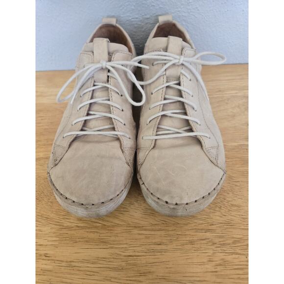 Josef Seibel Fergey 56 Women's Size 41 (10-10.5 US) Cream Soft Leather Sneaker - Picture 2 of 8